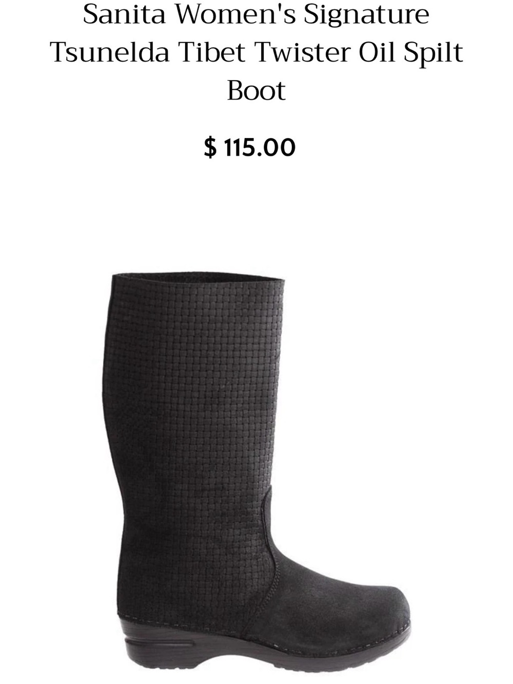 Sanita Women's Tsunelda Twisted-Texture Knee Boot - Black